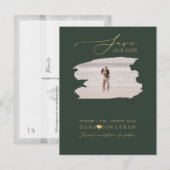 Carte Postale PixDezines Enregistrez la date Luxe Script DIY Cou (Devant / Derrière)