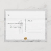 Carte Postale PixDezines Enregistrez la date Luxe Script DIY Cou (Dos)