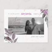 Carte Postale PixDezines Fall Foliage Save our Date Dusty Purple (Devant)