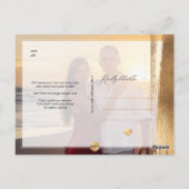 Carte Postale PixDezines Faux Gold Brush Stroke Enregistrer notr (Dos)
