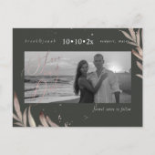 Carte Postale PixDezines Faux Rose Gold Foliage Enregistrer notr (Devant)