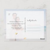 Carte Postale PixDezines Faux RoseGold Chic Script Enregistrer l (Dos)