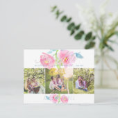 Carte Postale PixDezines Fleurs aquarelles, Roses de jardin (Debout devant)