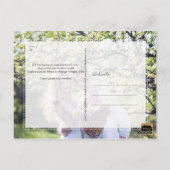 Carte Postale PixDezines Marble+Blush Rose Save the Date (Dos)