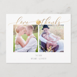 Carte Postale PixDezines Mariage Merci/Calligraphie moderne