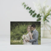 Carte Postale PixDezines Mariage Merci/Calligraphie stylish (Debout devant)