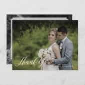 Carte Postale PixDezines Mariage Merci/Calligraphie stylish (Devant / Derrière)