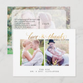 Carte Postale PixDezines Mariage Merci/Drôle Script (Devant / Derrière)