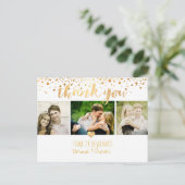 Carte Postale PixDezines mariage merci/faux or (Debout devant)