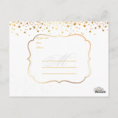 Carte Postale PixDezines mariage merci/faux or (Dos)