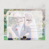 Carte Postale PixDezines Mariage Merci/Faux Rose Gold Script (Dos)