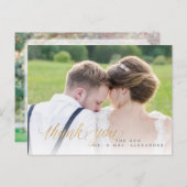 Carte Postale PixDezines Mariage Merci/Script amusant (Devant / Derrière)