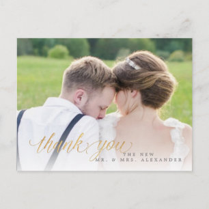 Carte Postale PixDezines Mariage Merci/Script amusant