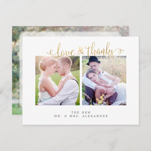 Carte Postale PixDezines Mariage Merci/Script amusant (Devant / Derrière)