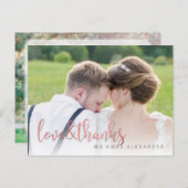 Carte Postale PixDezines Mariage Merci/Script amusant (Devant / Derrière)