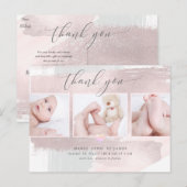 Carte Postale PixDezines Merci de douche/pinceau StrokeBlush ros (Devant / Derrière)