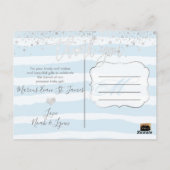 Carte Postale PixDezines Merci de douche/Poudre éblouie bleu (Dos)