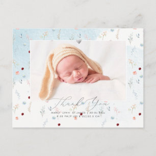 Carte Postale PixDezines Merci douche aquarelle florale