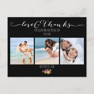 Carte Postale PixDezines Merci Mariage Floral