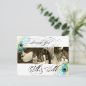 Carte Postale PixDezines Peacock Mariage Photos Merci (Debout devant)