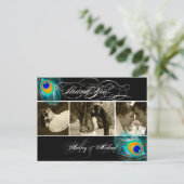 Carte Postale PixDezines Peacock Mariage Photos Merci (Debout devant)