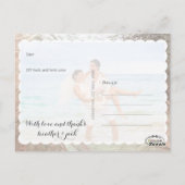 Carte Postale PixDezines photos faux argent/mariage merci (Dos)