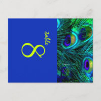 PixDezines Plume de paon/cobalt/fonts+color diy