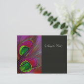 Carte Postale PixDezines Psychedelic Peacock, Customisez-Le ! (Debout devant)