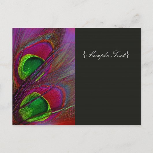 Carte Postale PixDezines Psychedelic Peacock, Customisez-Le ! (Devant)