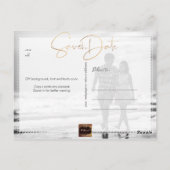 Carte Postale PixDezines Save the Date/Iridescent Gold Script (Dos)