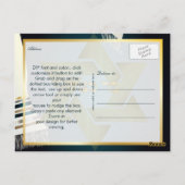 Carte Postale PixDezines Tallit Mitzvah Merci/Vert Turquoise (Dos)