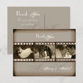 Carte Postale PixDezines Vintage Wedding Photos Merci (Devant / Derrière)