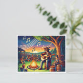 Carte postale Pixel 16 bits du mois de la guitare (Debout devant)