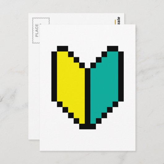 Carte Postale Pixel 8 bits Wakaba / Mark Shoshinsha (Devant / Derrière)