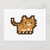 Carte postale Pixel Art Chat Orange (Devant)