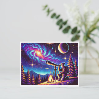 Carte postale Pixel Art du jour de l'astronomie