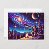 Carte postale Pixel Art du jour de l'astronomie (Devant / Derrière)