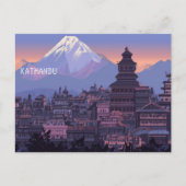 Carte Postale Pixel Art Katmandu Népal (Devant)