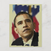 Carte Postale Pixel art (points), Barack Obama (Devant)