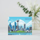 Carte Postale Pixel Art Vancouver Canada (Debout devant)