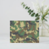 Carte Postale Pixel Camouflage (Debout devant)