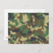 Carte Postale Pixel Camouflage (Devant / Derrière)