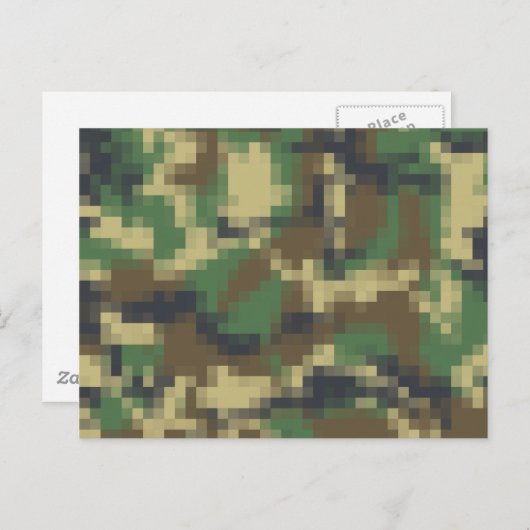 Carte Postale Pixel Camouflage (Devant / Derrière)
