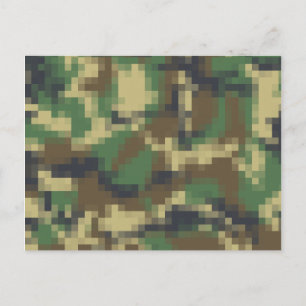 Carte Postale Pixel Camouflage