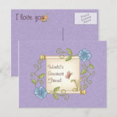 Carte Postale Pixel floral (Devant / Derrière)