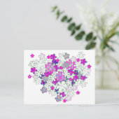 Carte postale Pixel Flower Bunch (Debout devant)