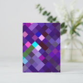 Carte Postale Pixelated Pattern - Purple (Debout devant)