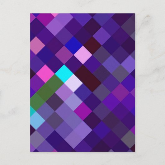 Carte Postale Pixelated Pattern - Purple (Devant)
