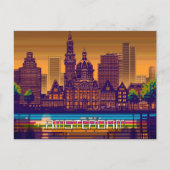 Carte Postale Pixellit 2D Game Art Amsterdam (Devant)