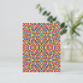 Carte Postale Pixels colorés (Debout devant)